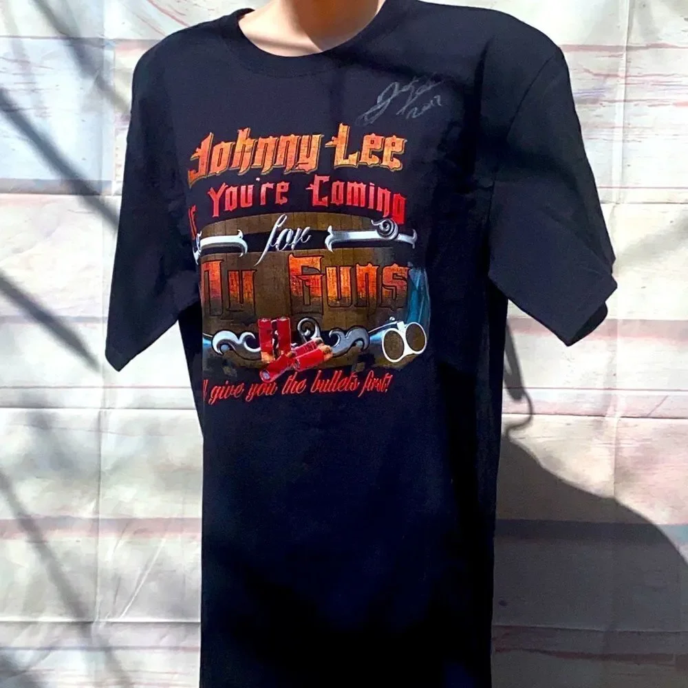 Autographed Johnny Lee tour tee from 2017 size adult medium